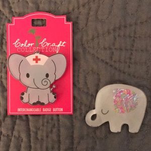 Two Elephant Acrylic Badge Reel